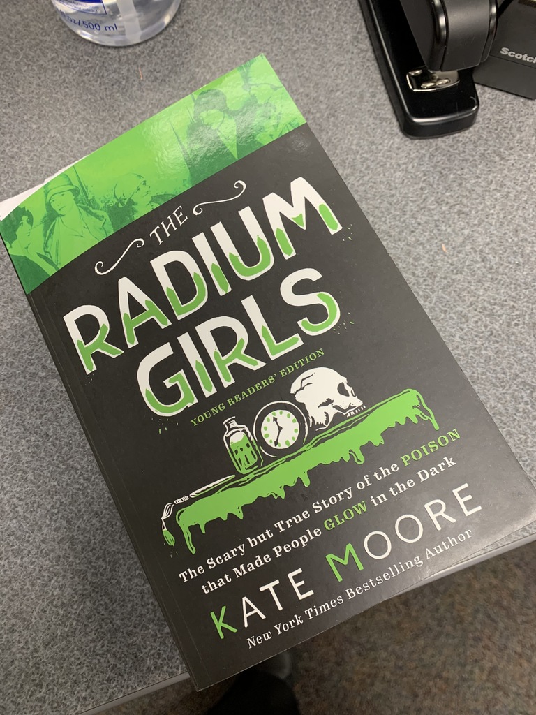 What would you be willing to fight for or stand up for? Reflection, small group & class discussion all lead into the cross curricular unit based on the book Radium Girls. Mrs. Snyder, 6th grade literacy, intros unit she’s co-teaching w/ science teacher Mrs. Sinnwell 