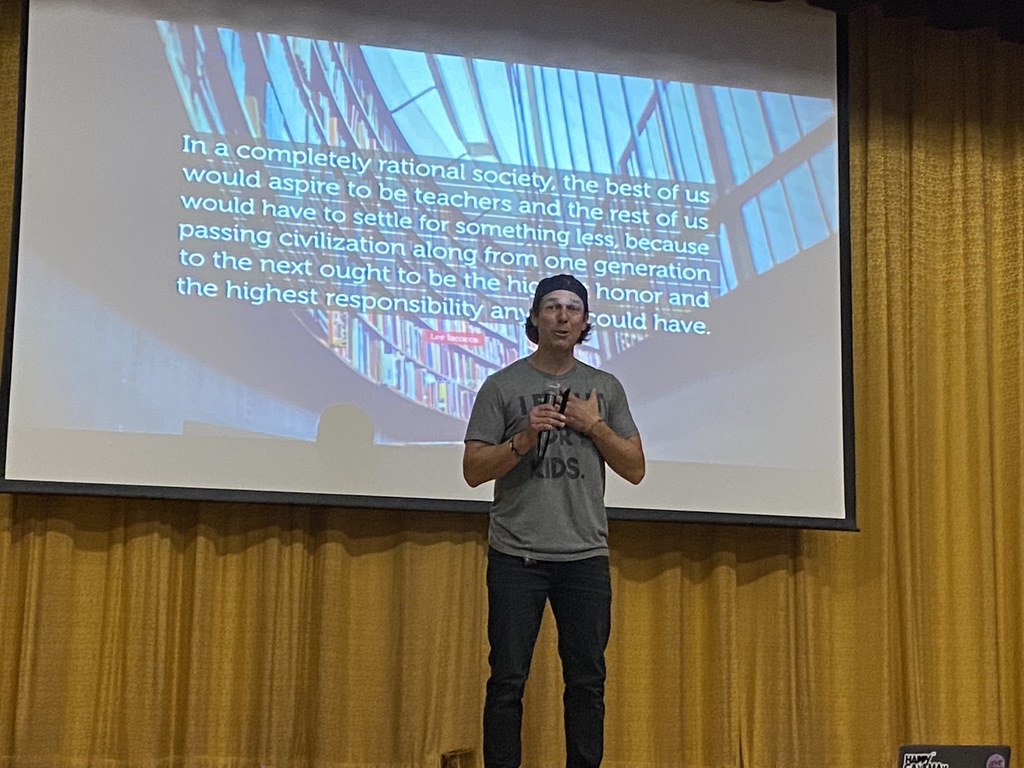 St. Joes and New Hampton public school teachers were the first group to hear Joe Beckman’s message about the importance of human connection. We look forward to hearing his continuous message at the building level, with students, as well as the community! SO POWERFUL AND IMPACTFUL!