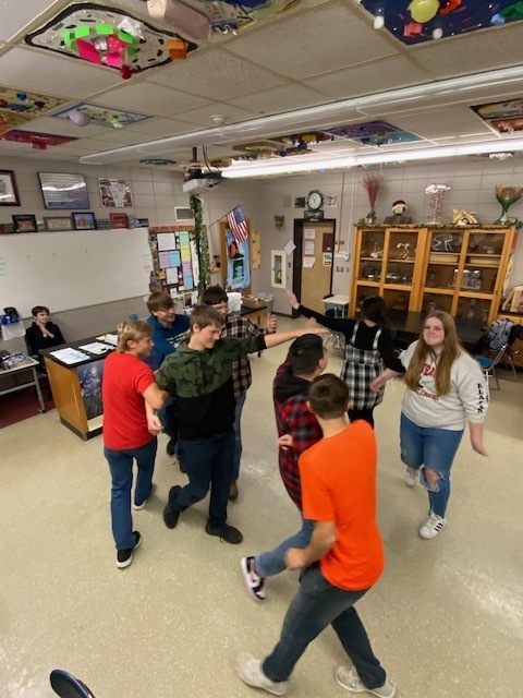The group were doing their 11th Annual Square Dancing Mitosis Activity.
