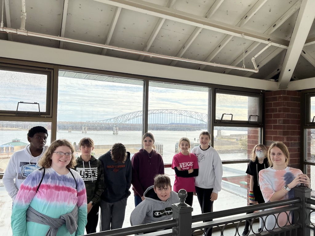 The 7th Graders visited the Mississippi River Museum in Dubuque yesterday. 