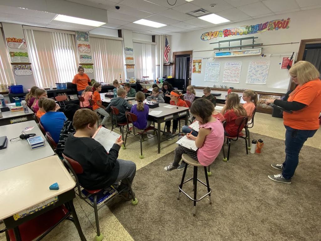 4th graders in Mrs. Schwickerath’s class are in a respectful debate as “fish” and the “fishbowl” students are listening for one strong fact shared. Is the city or country better? 