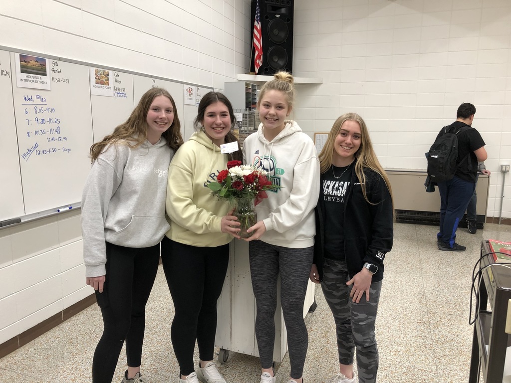 I felt like a queen today being given flowers, a thoughtful card, and treats by four of my Housing & Interior Design students. NHHS students are so wonderful and caring! I just wanted to share how special you made this FCS teacher feel! Thank you, Mrs. April Schmitt