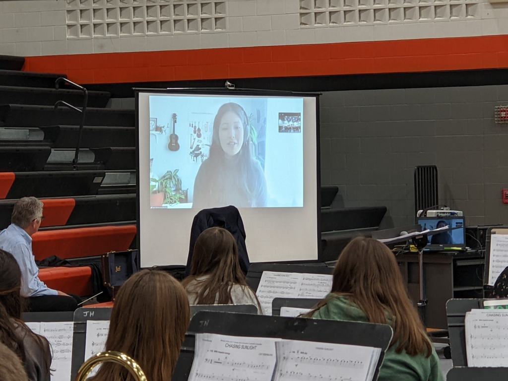 Students at the NEIC Honor Band today got the opportunity to Zoom with composer Cait Nishimura. They are performing her piece "Chasing Sunlight." She talked with students about being a composer and how she came to write the song they are performing. A unique experience for our conference musicians! https://caitnishimura.c