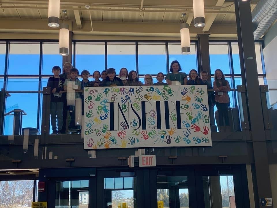 Fourteen students enjoyed their day at the science fair in Calmar!  They are anxiously waiting for their turn to be judged!  