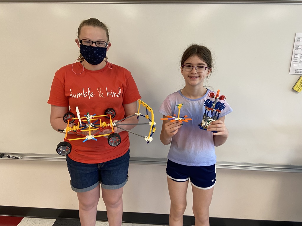 More K’Nex inventions by 5th graders in intervention today! 