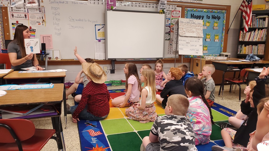 Special thank you to Jessica Rochford, Outreach Coordinator through the Chickasaw and Howard County Farm Bureau, who devoted her time to promote agriculture through the Ag in the Classroom program. The first graders enjoyed having her and learned so much this year! Thank you, Jessica!