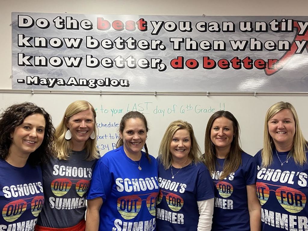 The 5th and 6th grade teachers at NHMS had a little fun with matching shirts to end a great 2021-2022 school year! Enjoy your summer, everyone!