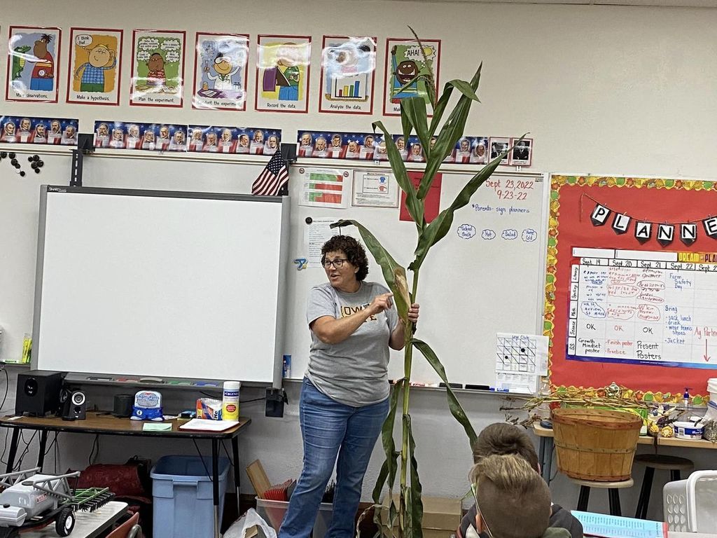 Our Ag Partner,  Joanne Tupper, spoke to us about her farming operation.  She explained how they plant and harvest their crops.  Thank you, Joanne!  