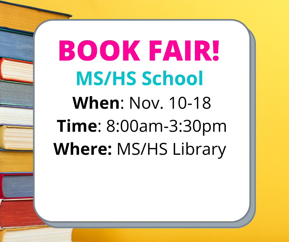 MS/HS Book Fair is here! 