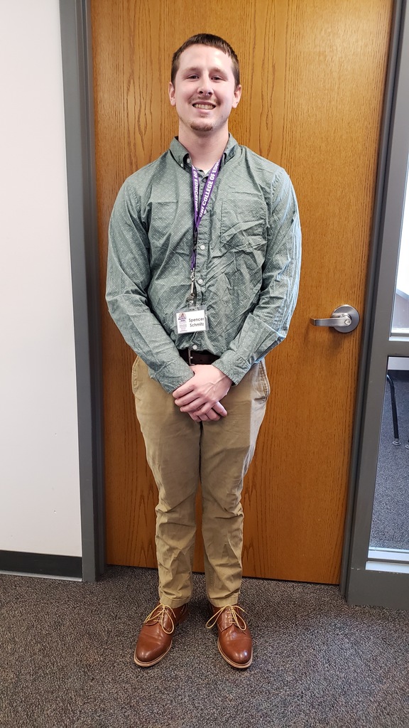 My name is Spencer Schmitz, and I will be student teaching with Mr. Erlandson for the next eight weeks. I'm from Fredericksburg, Iowa and I attended the University of Northern Iowa. I'm looking forward to this great opportunity to learn from Mr. Erlandson, and getting to know the students. Thank you for welcoming me to your school, and let's have a great semester. 