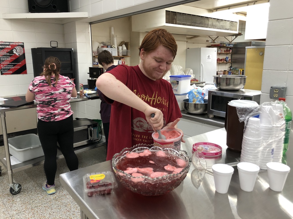 Baking II and Food Production II Class  celebrated with a Valentine Lab. "My students remind me why I teach! They are respectful and a lot of fun!" said Mrs. Schmitt. 