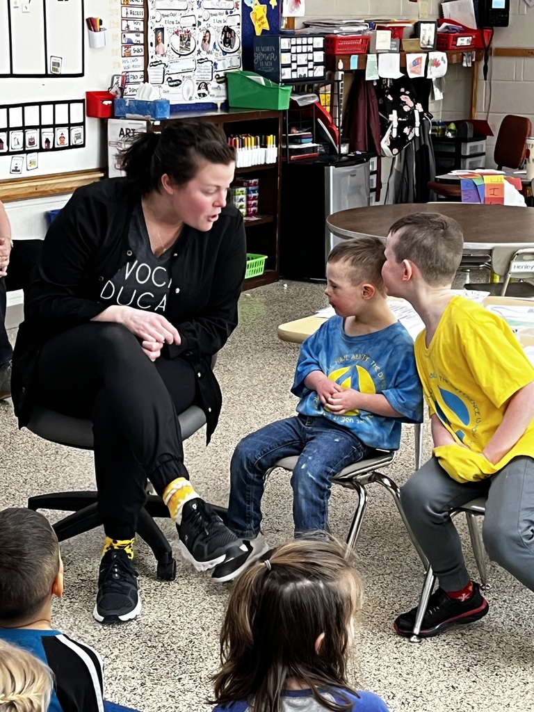 Yesterday our friend Arlo's mom Kayla came to preschool to talk to us about Down Syndrome and how we are different but also the same. Thank you for teaching us Kayla!