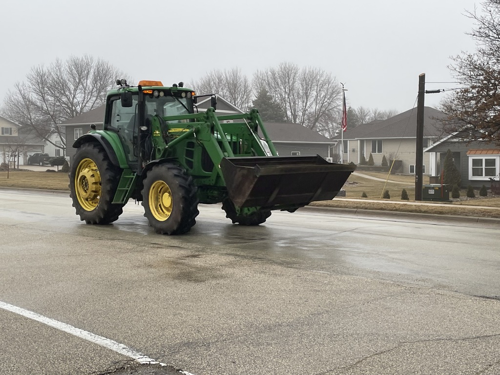 In honor of National Ag Week FFA members drove tractors to school today. There will be a parade starting at 3:30