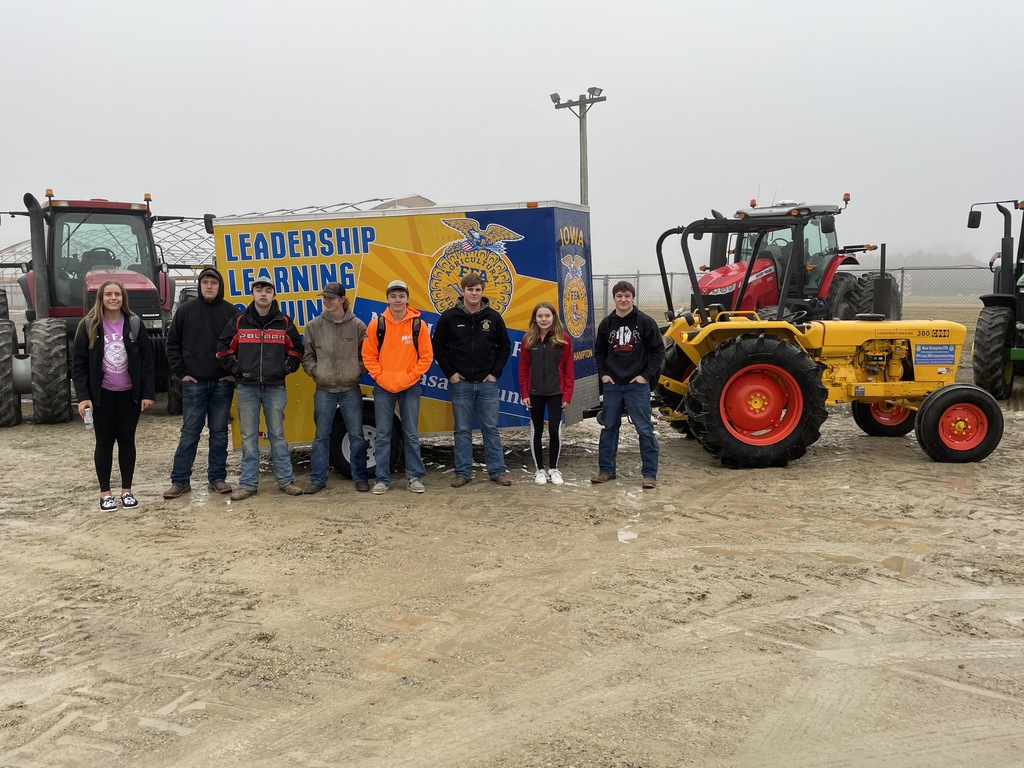 In honor of National Ag Week FFA members drove tractors to school today. There will be a parade starting at 3:30