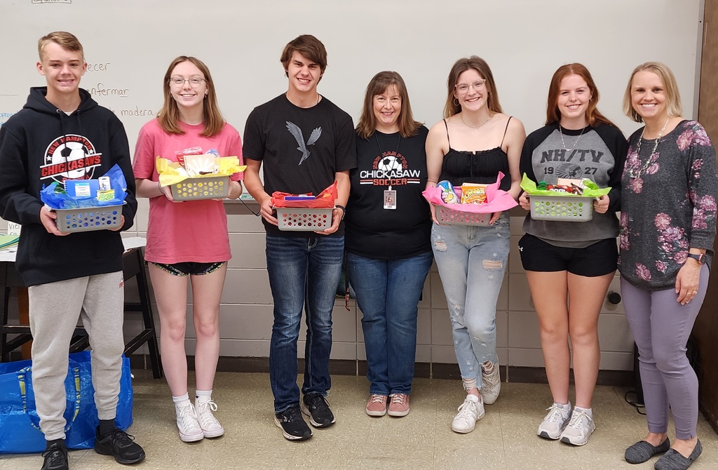 NHHS Rotary Interact Club wrapped up their school year of service projects with the final meeting of the year. We recognized the CORE Leadership team for their extra work and time. They are: Easton Monteith, Olivia Horner, Aydin Ries, Kris Ward, Catherine Pethoud, Karla Pickar, and Jenny Monteith.  The club continues to support the Chickasaw Pride Pantry, which has given out almost 4000 pounds of items since June.