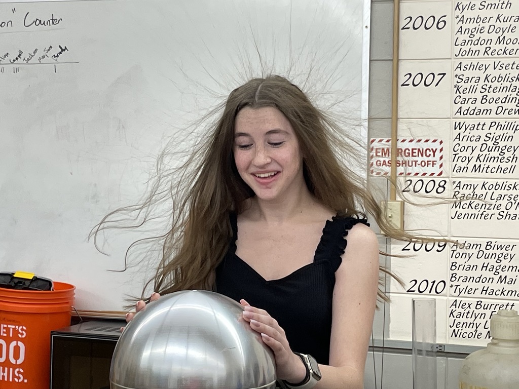 "HAIR-RAISING TIME IN CHEMISTRY CLASS!"